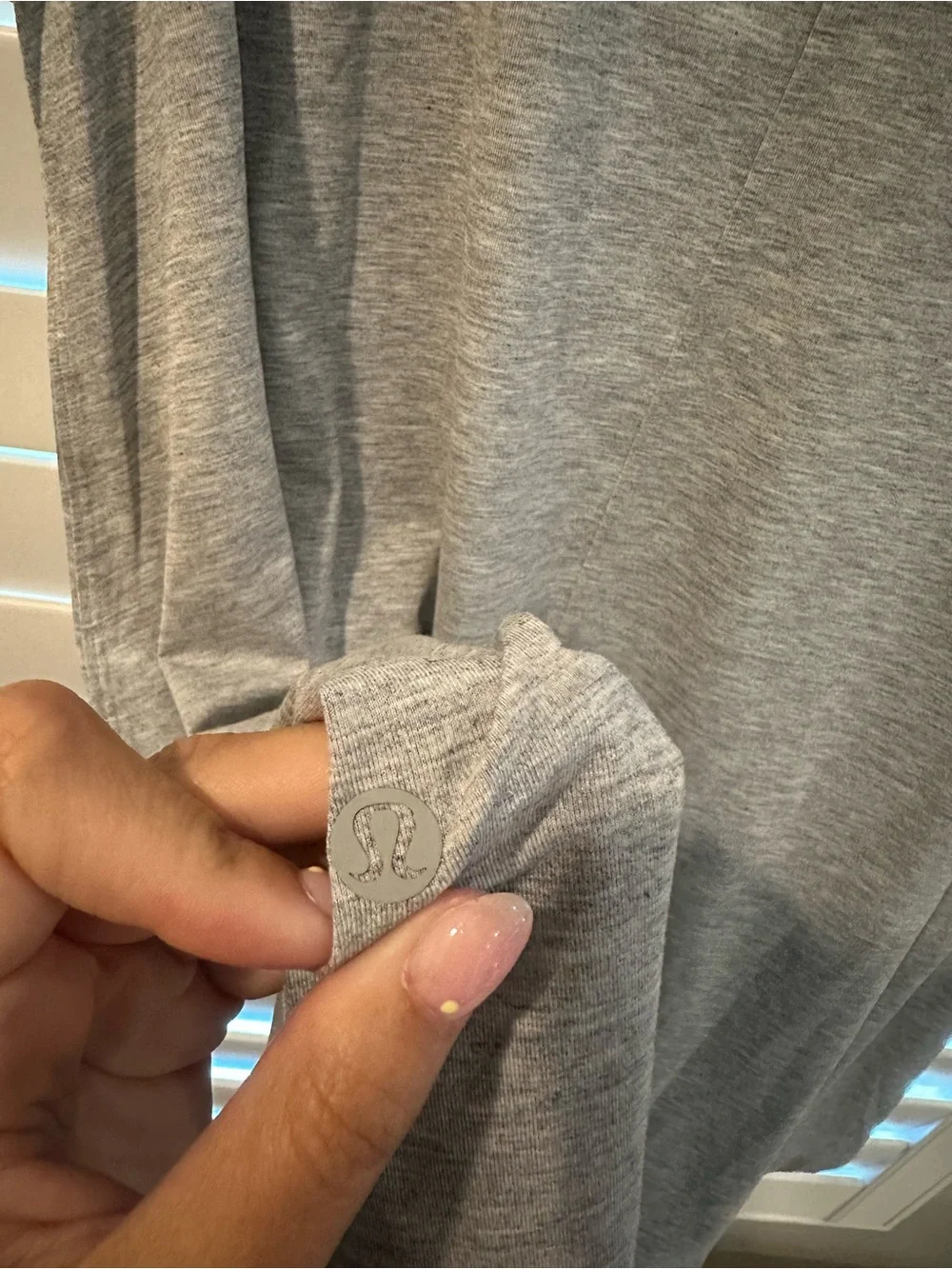 lululemon athletica Light Gray Short Sleeve T-Shirt Mini Dress